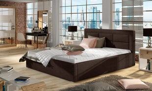 Кровать Rosano MD, 160х200 см, гобелен, коричневая цена и информация | Кровати | 220.lv