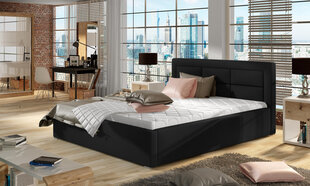 Кровать Rosano MTP, 200x200 см, черная цена и информация | Кровати | 220.lv