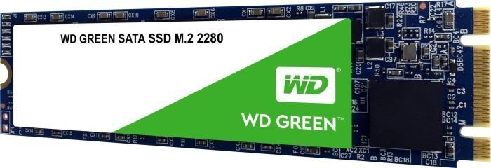 WD Green SSD 480GB M.2 2280 SATA III цена и информация | Iekšējie cietie diski (HDD, SSD, Hybrid) | 220.lv