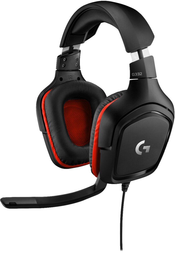 Logitech G332 Black Red cena un informācija | Austiņas | 220.lv