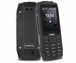 MyPhone Hammer 4, Dual Sim, Black (LT, LV, EE) cena un informācija | Mobilie telefoni | 220.lv