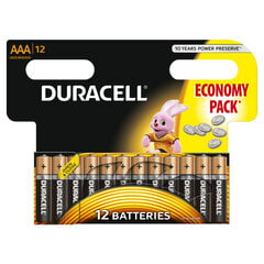 Duracell AAA LR03, 12 gab. cena un informācija | Baterijas | 220.lv