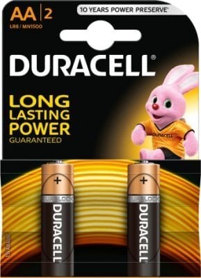 Duracell AA LR6 1.5V Alkaline Ilgstošas darbības baterejas MN1500 Ekonomijas Paka (2gab.) cena un informācija | Baterijas | 220.lv