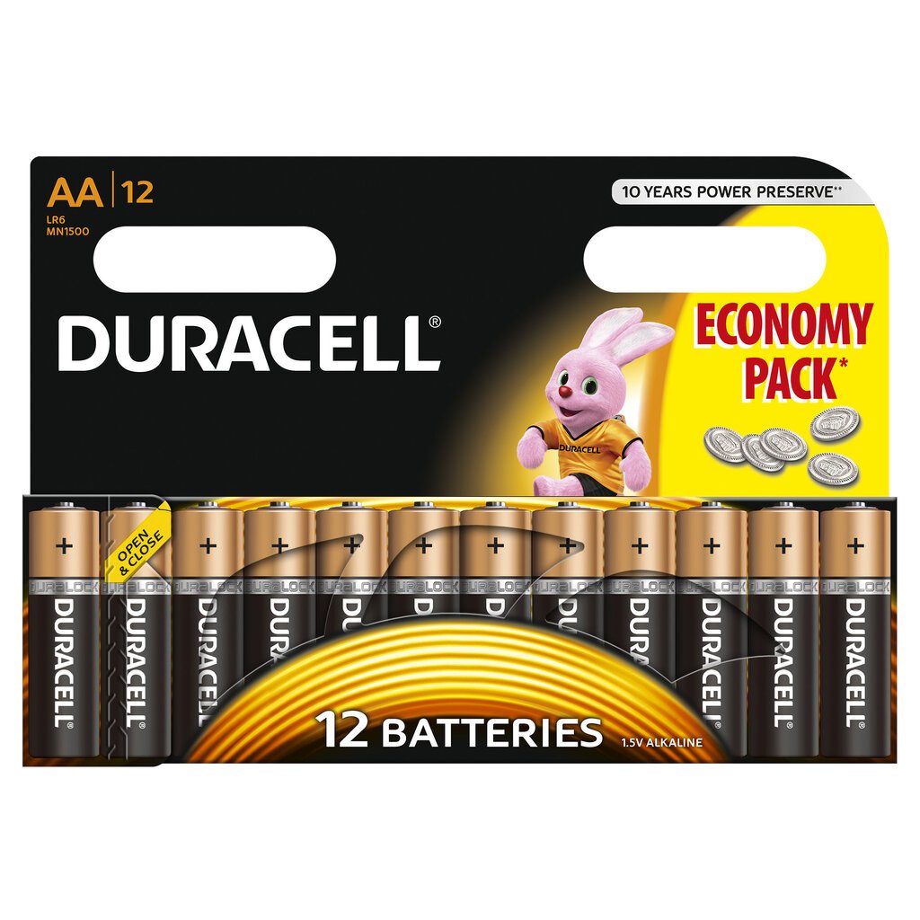 Duracell AA LR06 Blistera iepakojumā 12gb. cena un informācija | Baterijas | 220.lv