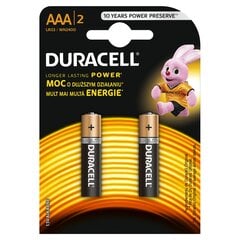 DURACELL MN 2400 BASIC AAA (LR03) BLISTERA IEPAKOJUMĀ 2GB. цена и информация | Батарейки | 220.lv