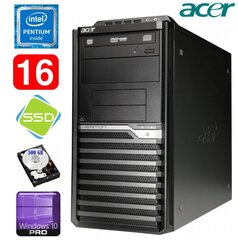 Acer Veriton M4610G MT G630 16GB 120GB+500GB DVD WIN10Pro cena un informācija | Stacionārie datori | 220.lv