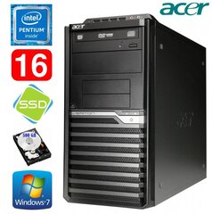 Acer Veriton M4610G MT G630 16GB 120GB+500GB DVD WIN7Pro cena un informācija | Stacionārie datori | 220.lv