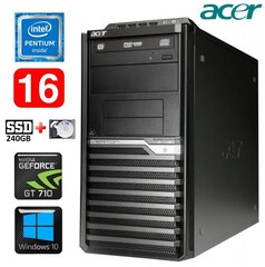 Acer Veriton M4610G MT G630 16GB 240SSD+1TB GT710 2GB DVD WIN10 cena un informācija | Stacionārie datori | 220.lv
