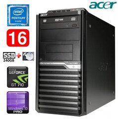 Acer Veriton M4610G MT G630 16GB 240SSD+1TB GT710 2GB DVD WIN10Pro цена и информация | Стационарные компьютеры | 220.lv