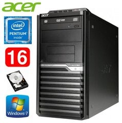 Acer Veriton M4610G MT G630 16GB 250GB DVD WIN7Pro цена и информация | Стационарные компьютеры | 220.lv