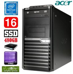 Acer Veriton M4610G MT G630 16GB 480SSD+1TB GT1030 2GB DVD WIN10Pro цена и информация | Стационарные компьютеры | 220.lv