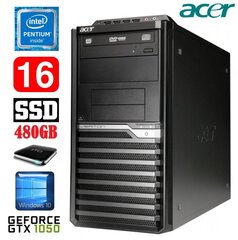 Acer Veriton M4610G MT G630 16GB 480SSD+1TB GTX1050 2GB DVD WIN10 cena un informācija | Stacionārie datori | 220.lv