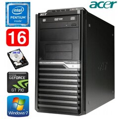 Acer Veriton M4610G MT G630 16GB 500GB GT710 2GB DVD WIN7Pro cena un informācija | Stacionārie datori | 220.lv