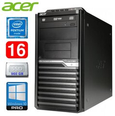 Acer Veriton M4610G MT G630 16GB 960SSD DVD WIN10Pro cena un informācija | Stacionārie datori | 220.lv