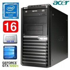 Acer Veriton M4610G MT G630 16GB 960SSD GTX1050Ti 4GB DVD WIN10 cena un informācija | Stacionārie datori | 220.lv