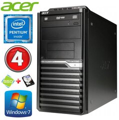 Acer Veriton M4610G MT G630 4GB 120GB+500GB DVD WIN7Pro цена и информация | Стационарные компьютеры | 220.lv