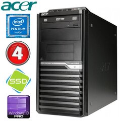 Acer Veriton M4610G MT G630 4GB 120SSD DVD WIN10Pro cena un informācija | Stacionārie datori | 220.lv