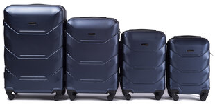  Набор чемоданов Wings 147-4, 4 шт., темно-синий цена и информация | Чемоданы, дорожные сумки | 220.lv