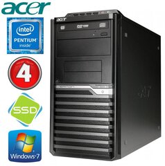 Acer Veriton M4610G MT G630 4GB 120SSD DVD WIN7Pro cena un informācija | Stacionārie datori | 220.lv