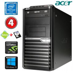 Acer Veriton M4610G MT G630 4GB 120SSD+500GB GT710 2GB DVD WIN10 цена и информация | Стационарные компьютеры | 220.lv