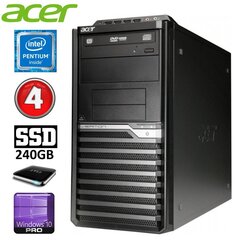Acer Veriton M4610G MT G630 4GB 240GB+1TB DVD WIN10Pro cena un informācija | Stacionārie datori | 220.lv