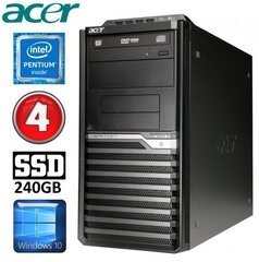 Acer Veriton M4610G MT G630 4GB 240SSD DVD WIN10 cena un informācija | Stacionārie datori | 220.lv