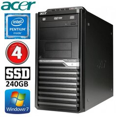 Acer Veriton M4610G MT G630 4GB 240SSD DVD WIN7Pro cena un informācija | Stacionārie datori | 220.lv