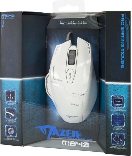 E-Blue EMS642, balts цена и информация | Peles | 220.lv