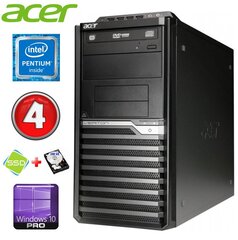 Acer Veriton M4610G MT G630 4GB 120GB+500GB DVD WIN10Pro cena un informācija | Stacionārie datori | 220.lv