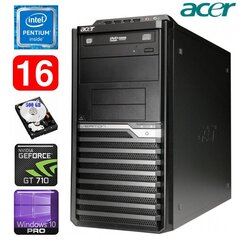 Acer Veriton M4610G MT G630 16GB 500GB GT710 2GB DVD WIN10Pro цена и информация | Стационарные компьютеры | 220.lv