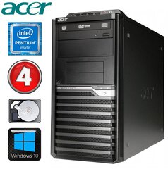 Acer Veriton M4610G MT G630 4GB 250GB DVD WIN10 cena un informācija | Stacionārie datori | 220.lv