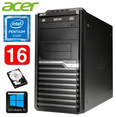 Acer Veriton M4610G MT G630 16GB 250GB DVD WIN10 cena un informācija | Stacionārie datori | 220.lv