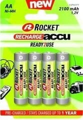 Rocket RTU 2100mAh AA baterijas, 4 gab. cena un informācija | Baterijas | 220.lv