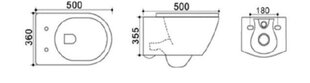 Tualetes pods Mexen Aurora Rimless Duroplast Slim ar lēni nolaižamu vāciņu цена и информация | Унитазы | 220.lv