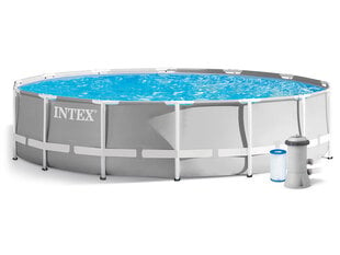 Каркасный бассейн Intex Prism Frame, 427x107 см, с 12 В фильтром цена и информация | Бассейны | 220.lv