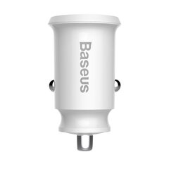 Baseus Grain Mini CCALL-ML02 Белое 3.1A автомобильное зарядное устройство для телефона цена и информация | Зарядные устройства для телефонов | 220.lv