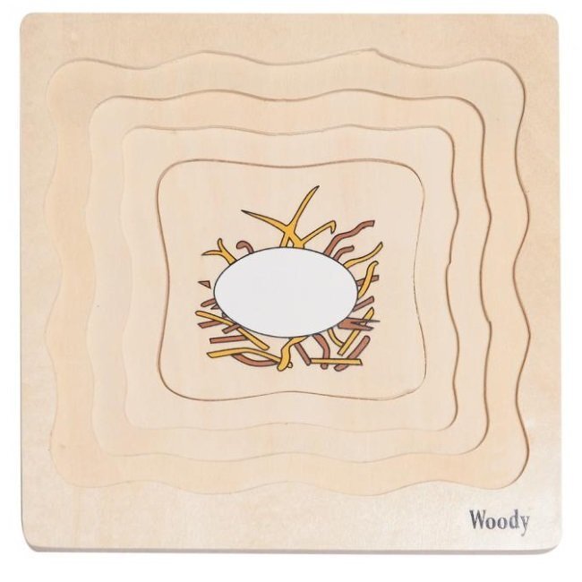 Koka puzle Woody 90073 cena un informācija | Rotaļlietas zīdaiņiem | 220.lv