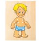 Koka zēnu apģērba puzle Woody 90018 cena un informācija | Rotaļlietas zīdaiņiem | 220.lv