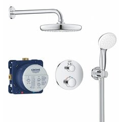 Душевой набор скрытого монтажа GROHE Grohtherm Perfect с Tempesta 34727000 цена и информация | Душевые комплекты и панели | 220.lv