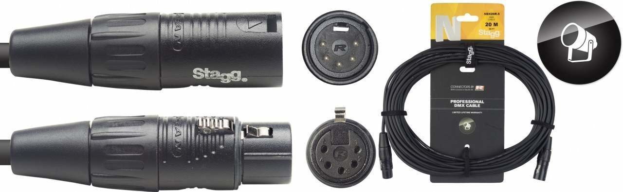 Stagg NDX20R-5, XLR, 20 m цена и информация | Kabeļi un vadi | 220.lv