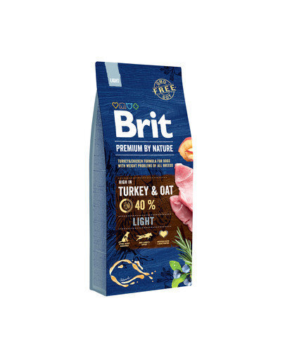 Brit Premium By Nature Light 15kg Suņiem cena un informācija | Sausā barība suņiem | 220.lv