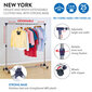 Pakaramais New York, pelēks цена и информация | Drēbju pakaramie | 220.lv