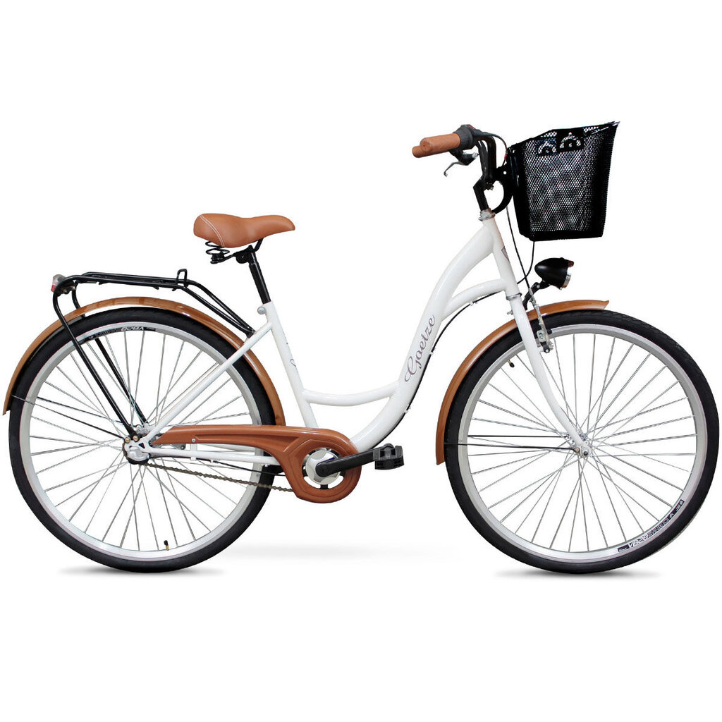 Sieviešu pilsētas velosipēds Goetze Classic Nexus 3 28'', balts/brūns cena un informācija | Velosipēdi | 220.lv