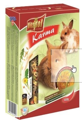 VITAPOL pilnvērtīga barība trušiem 1 kg cena un informācija | Barība grauzējiem | 220.lv