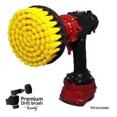 Premium klases birstes Drill Brush by Kornely skrūvgriezim- vidēji mīkstas, dzeltenas, 13 cm cena un informācija | Rokas instrumenti | 220.lv