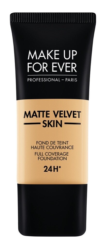 Matēts grima pamats Make Up For Ever Matte Velvet Skin Liquid Full Coverage Foundation 24H, 30 ml, Y - 345 Natural Beige, Y - 345 Natural Beige cena un informācija | Grima bāzes, tonālie krēmi, pūderi | 220.lv