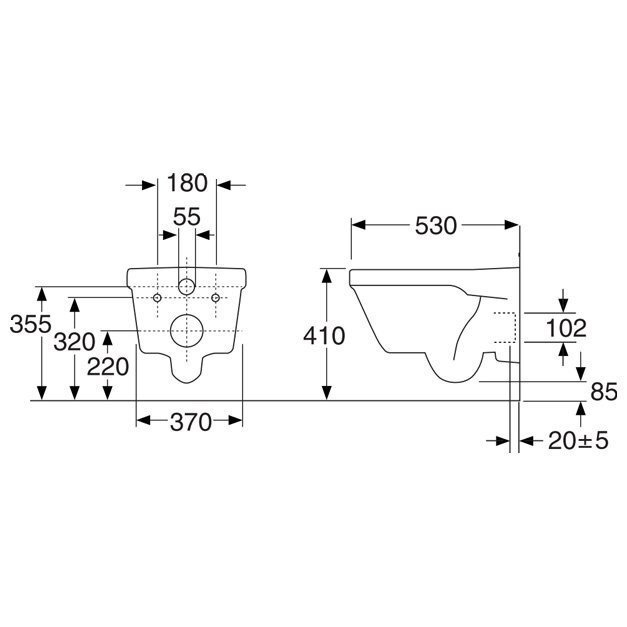 Gustavsberg Hygienic Flush 5G84HR01 piekaramais klozets ar SC vāku цена и информация | Tualetes podi | 220.lv