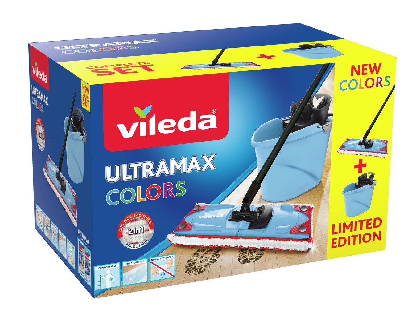 Vileda tīrīšanas komplekts Ultramax Colors, zils цена и информация | Tīrīšanas piederumi | 220.lv