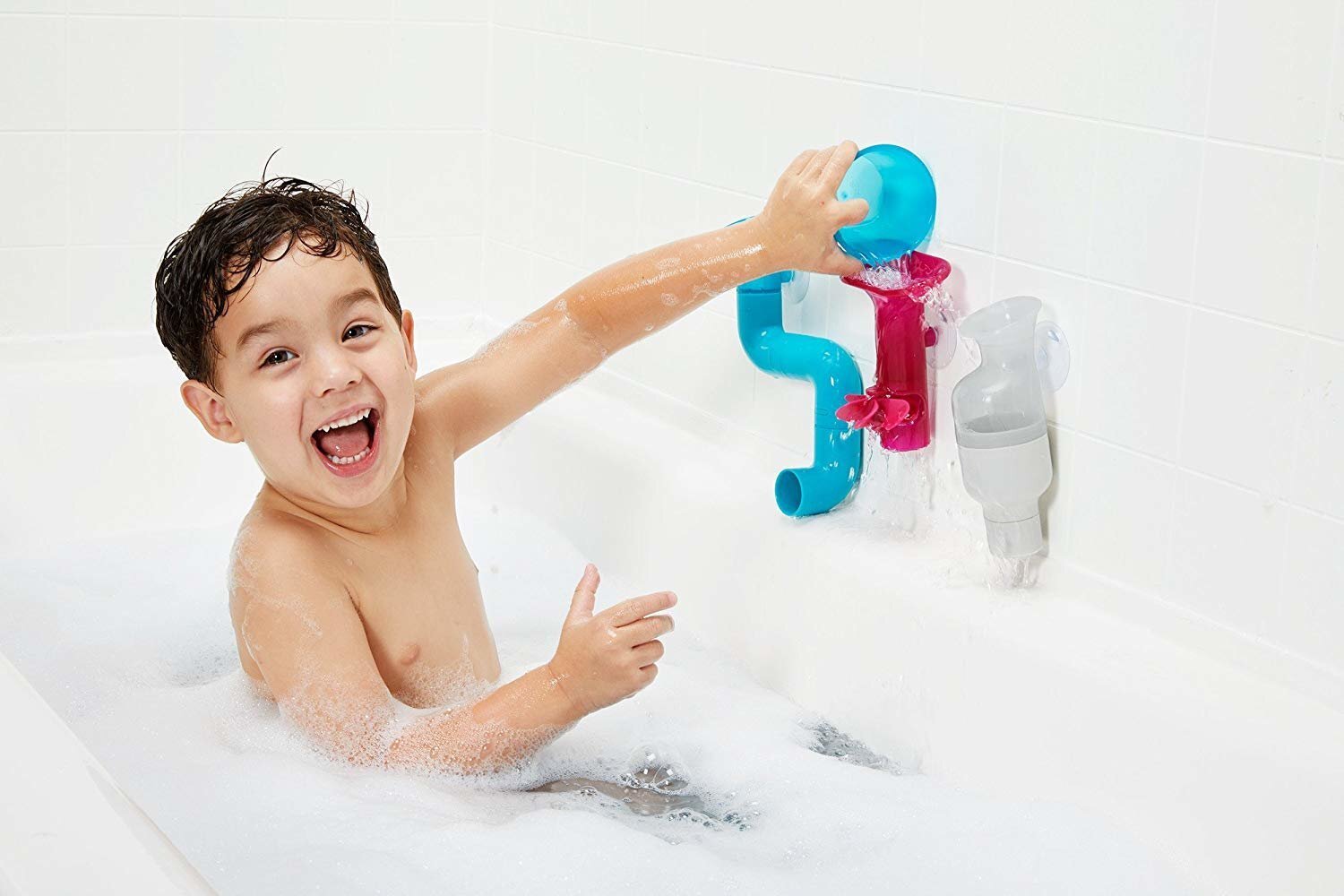 Vannas rotaļlietas Caurules Boon, B11207, 3 gab. цена и информация | Rotaļlietas zīdaiņiem | 220.lv