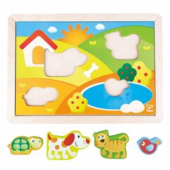 Деревянная головоломка Солнечная долина 3in1 Hape, E1601A цена и информация | Игрушки для малышей | 220.lv